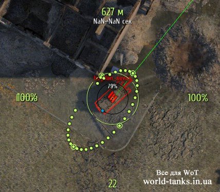 Прицел World of Tanks с толщиной брони