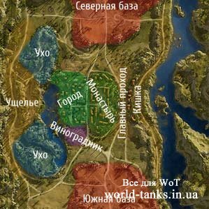 World of Tanks карта Монастырь